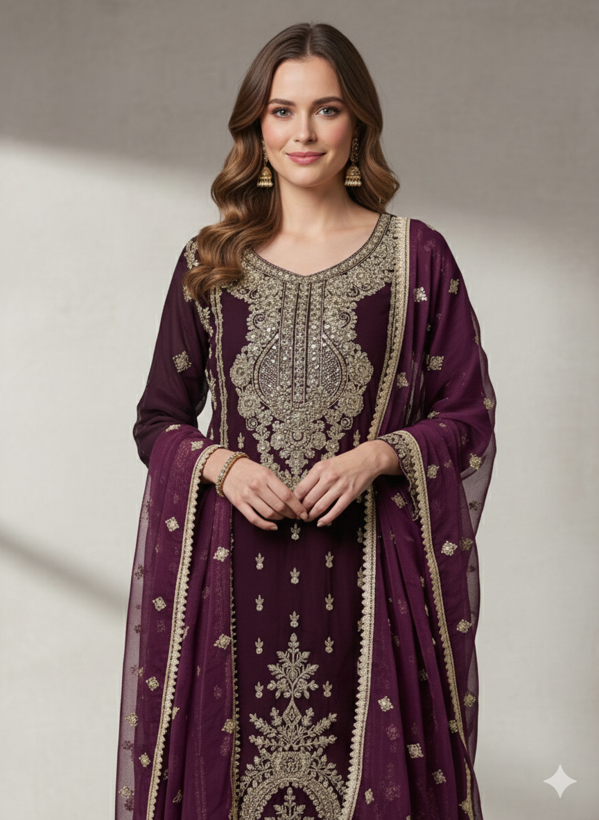 SHAZ1904 - Readymade - Chiffon - Mummy n Me Outfit