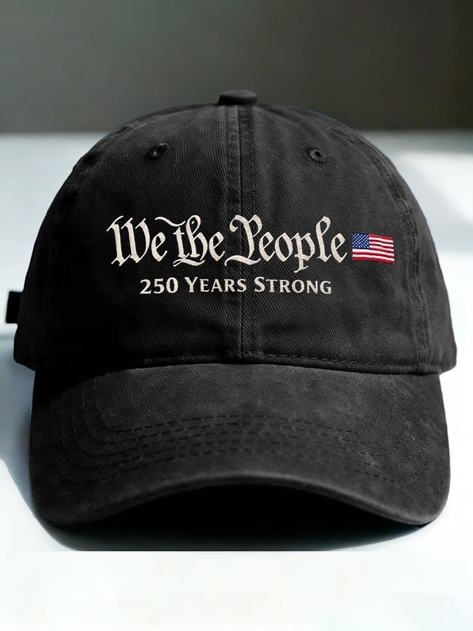 Retro We The People 250 Years Strong Print Baseball Cap