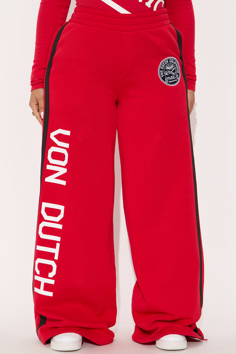 Von Dutch Favorite Fleece Wide Leg Pants