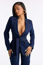Born For This Stretch Denim Blazer - Rinse Blue Wash