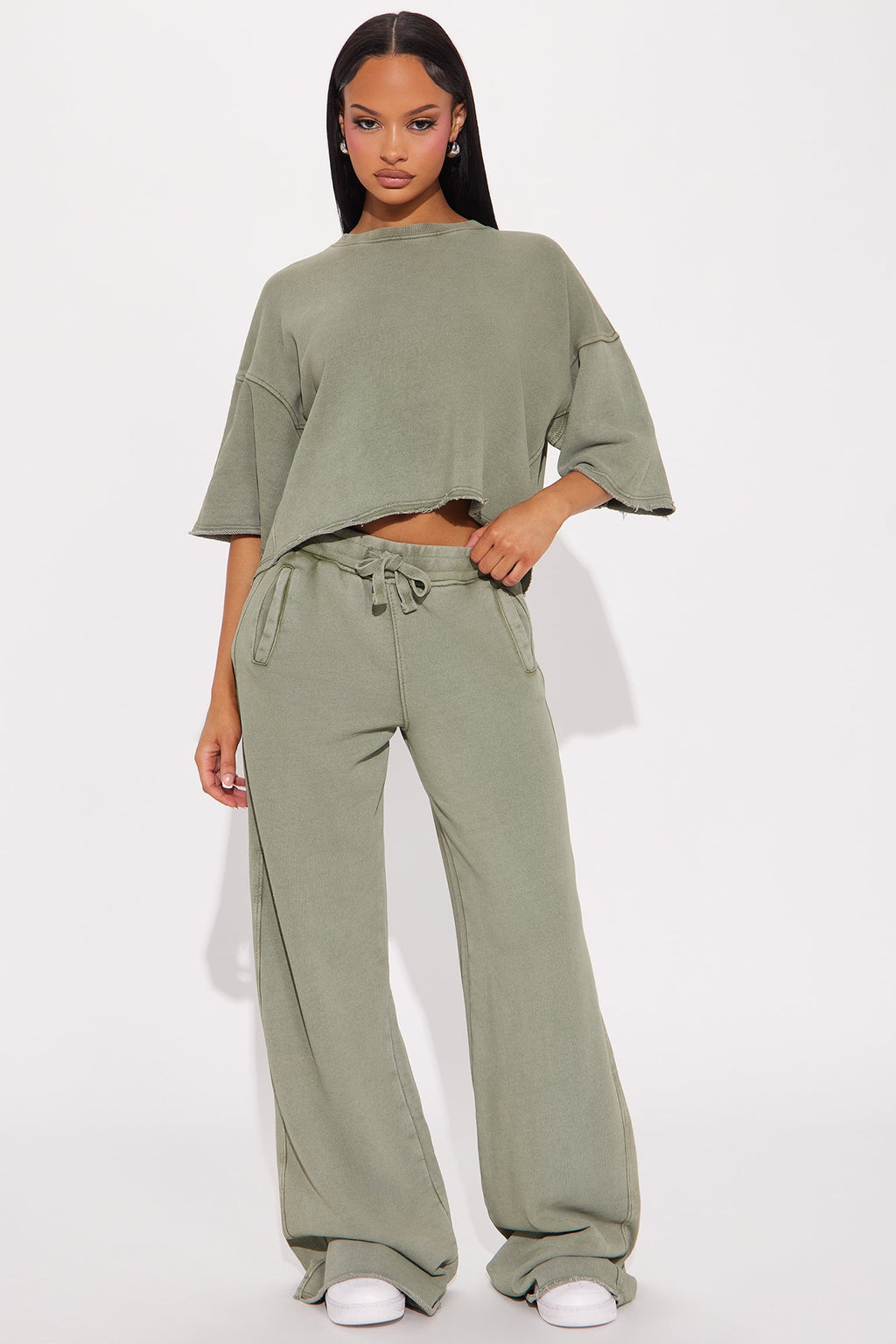 Strollin' Around Pant Set - Charcoal