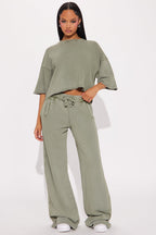 Strollin' Around Pant Set - Charcoal