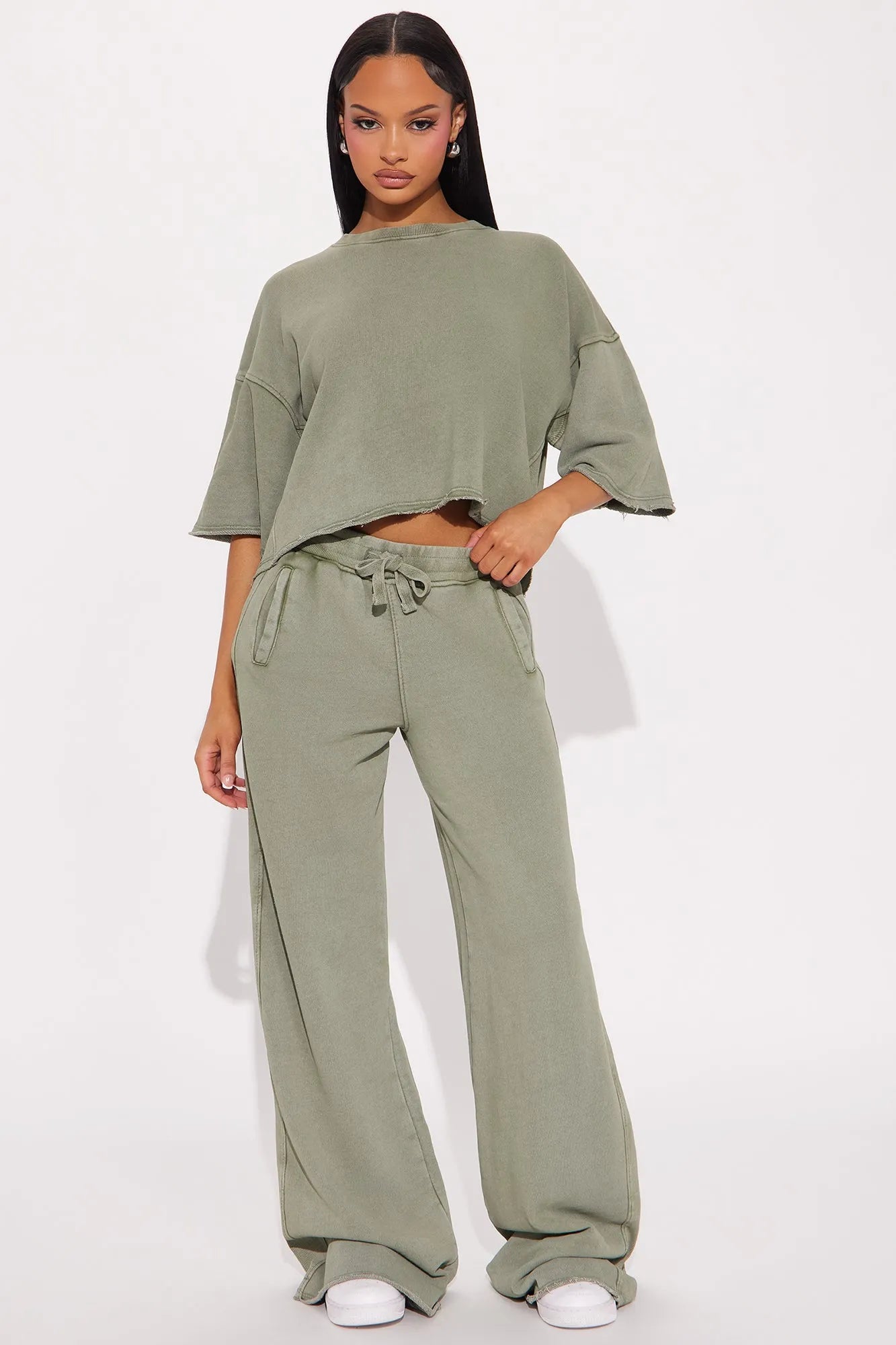 Strollin' Around Pant Set - Charcoal
