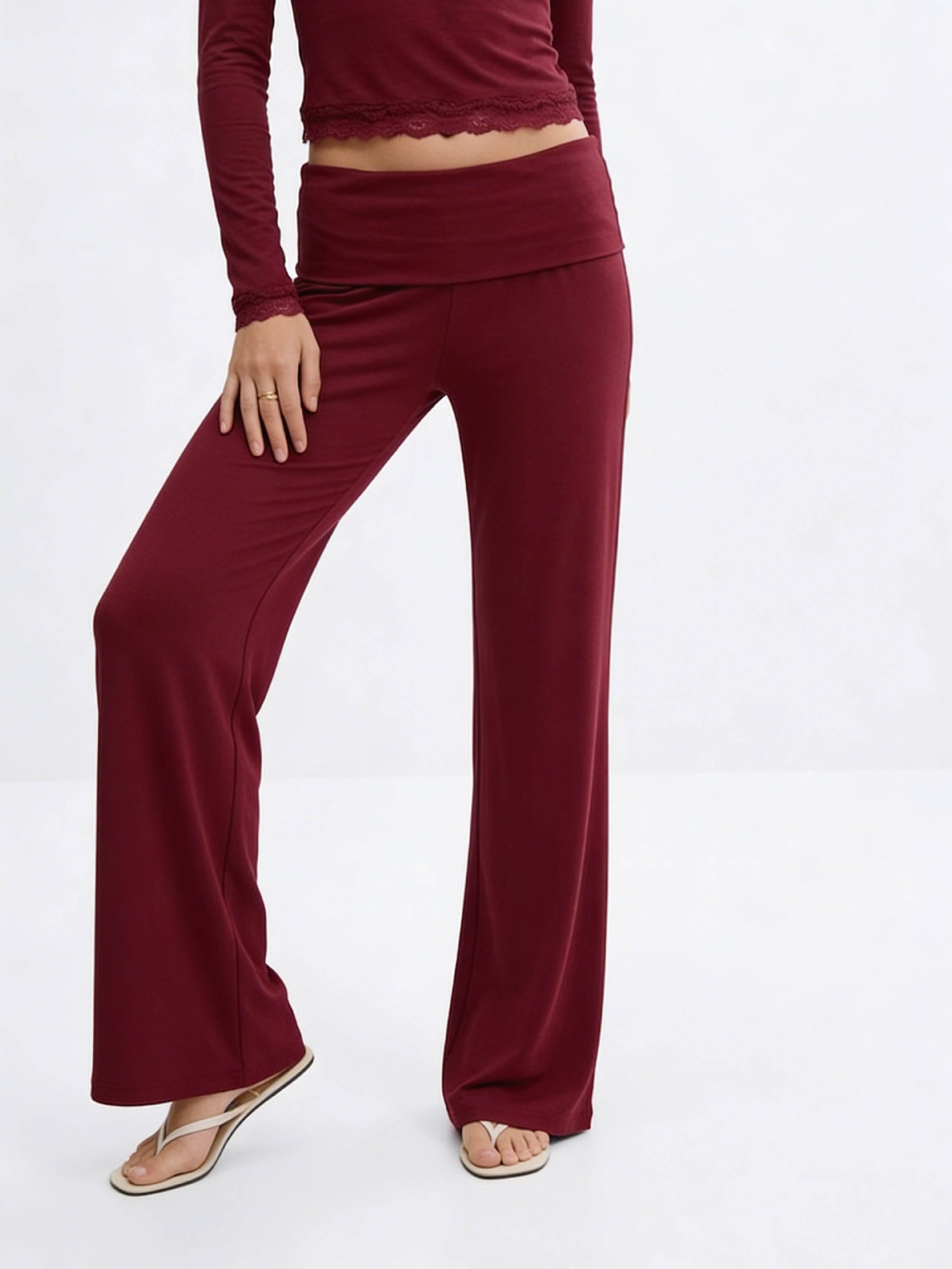 Y coral baggy yoga pants