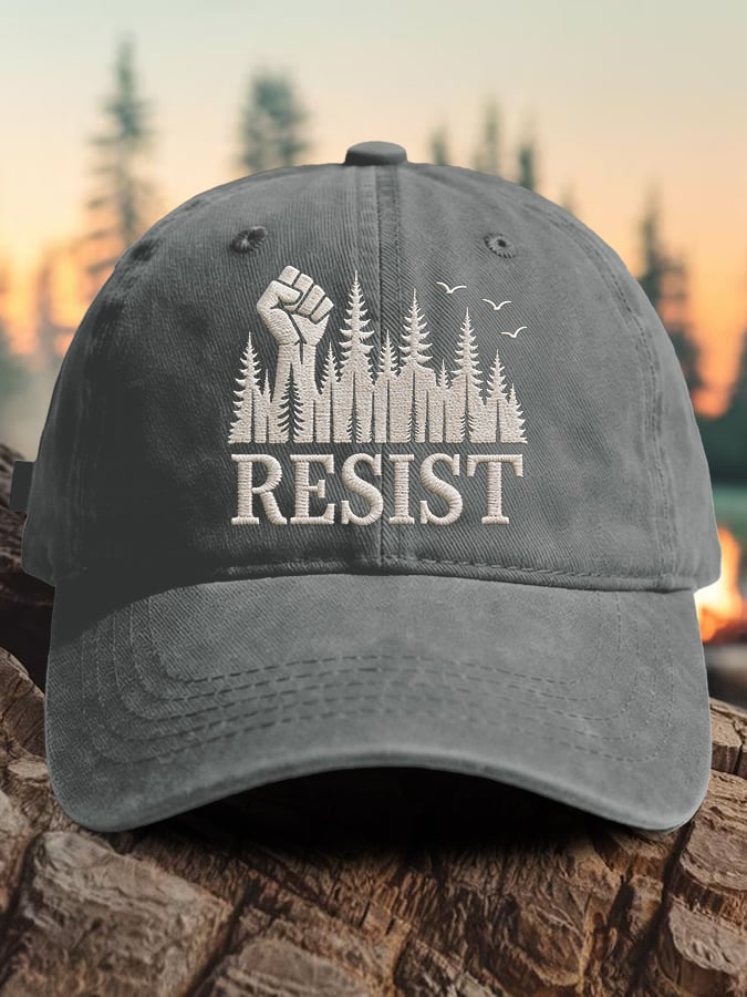 Retro Resist Save The Forest Service Print Baseball Cap
