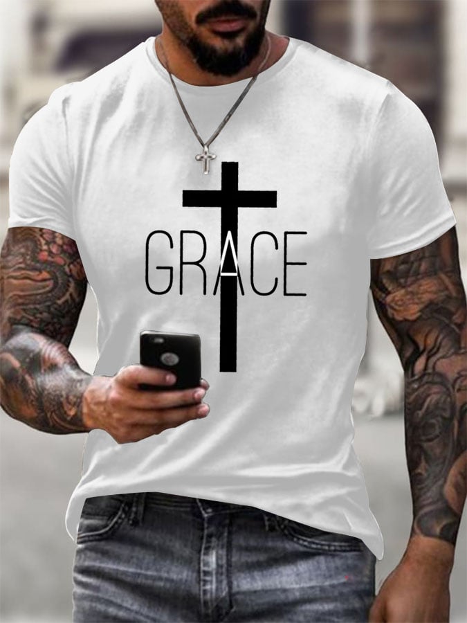 Men's Casual Printed Short-Sleeve T-Shirt