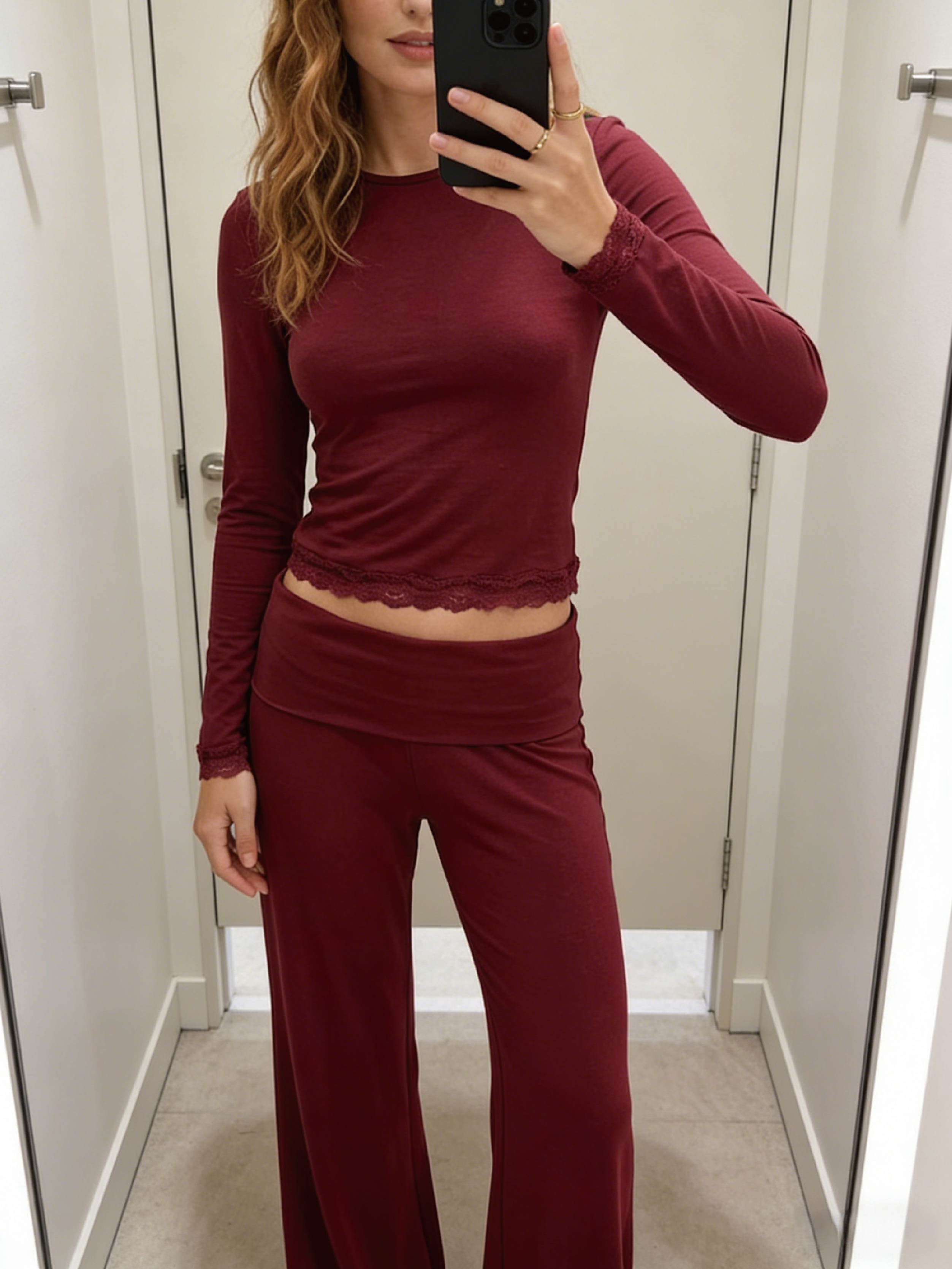 Y coral baggy yoga pants