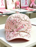 Pink Plaid Print Cap