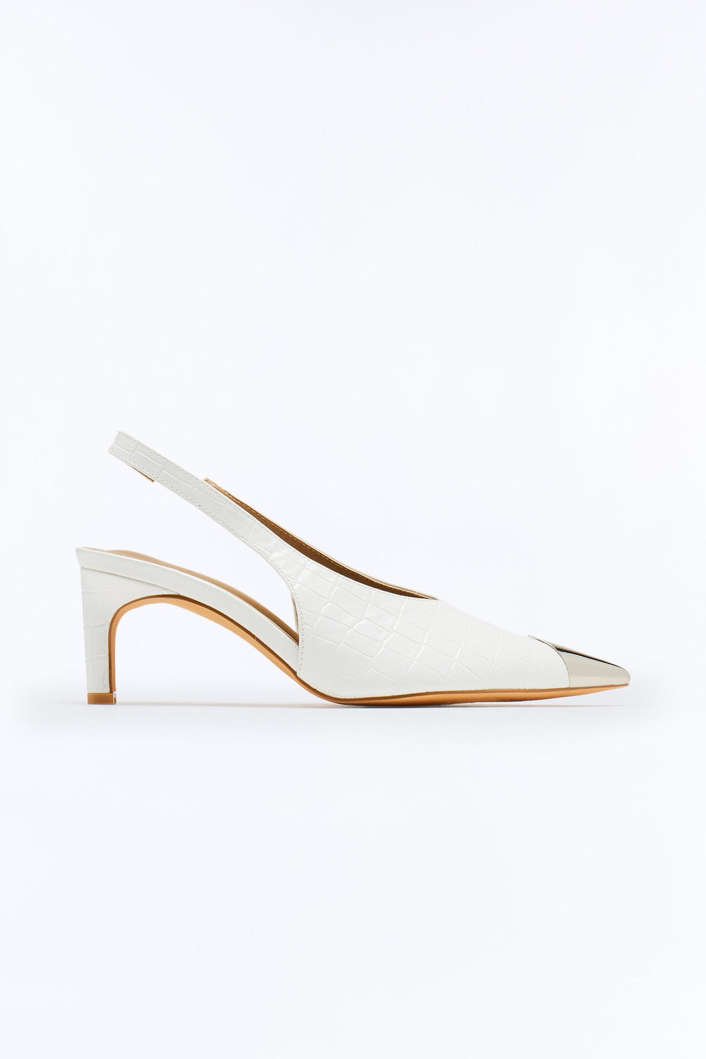Kiros Croc Slingback Pumps - Black