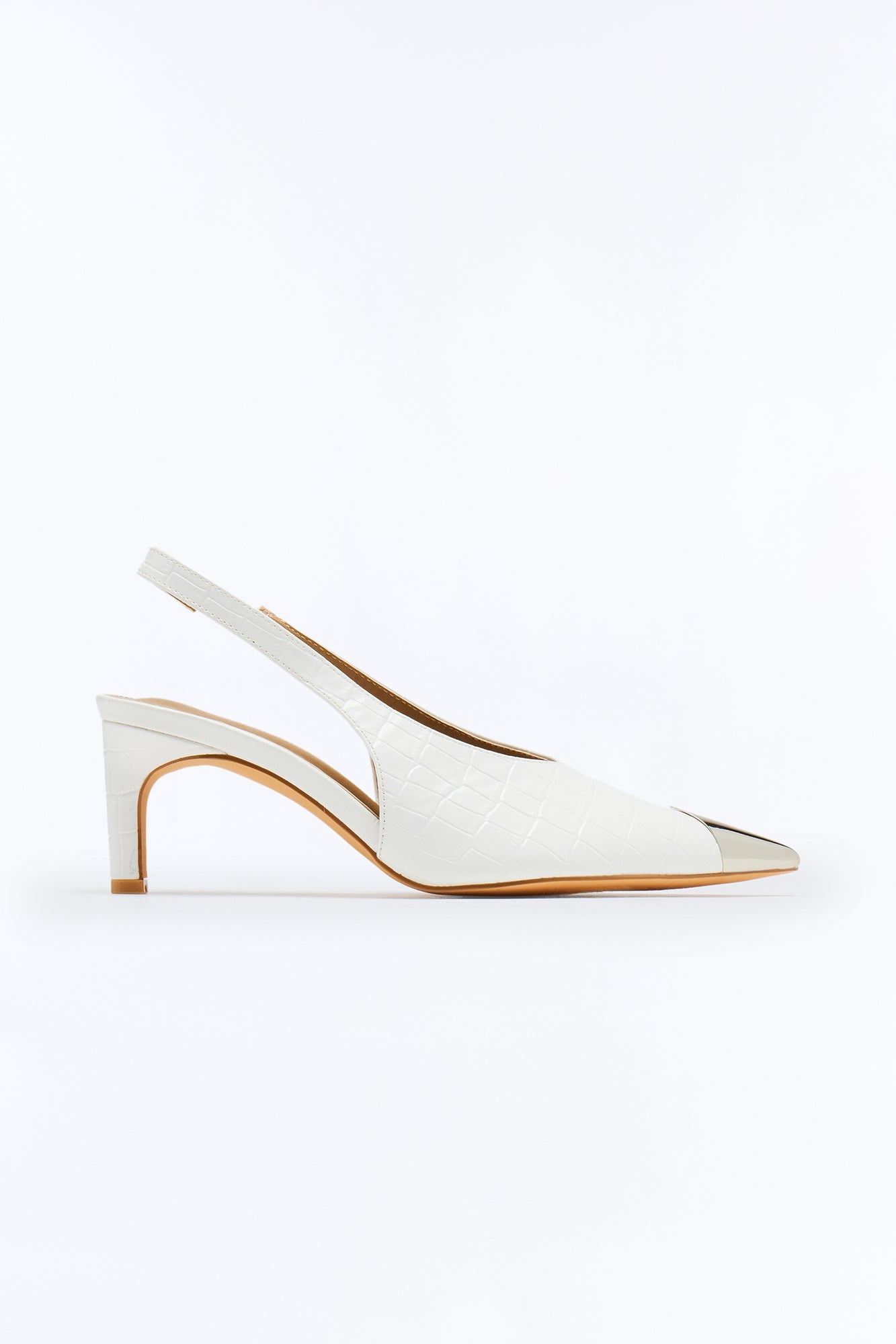 Kiros Croc Slingback Pumps - Black