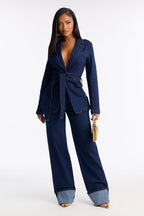 Born For This Stretch Denim Blazer - Rinse Blue Wash