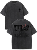 Women's  With God All Things T-shirt