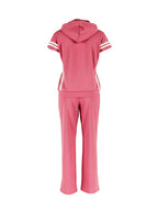 Women's Sporty Two-Piece Set, Comfortable Stylish Striped Hoodie & Loose Pants, Casual Streetwear, Athleisure Wear Set, Perfect for Daily Wear, Tracksuits