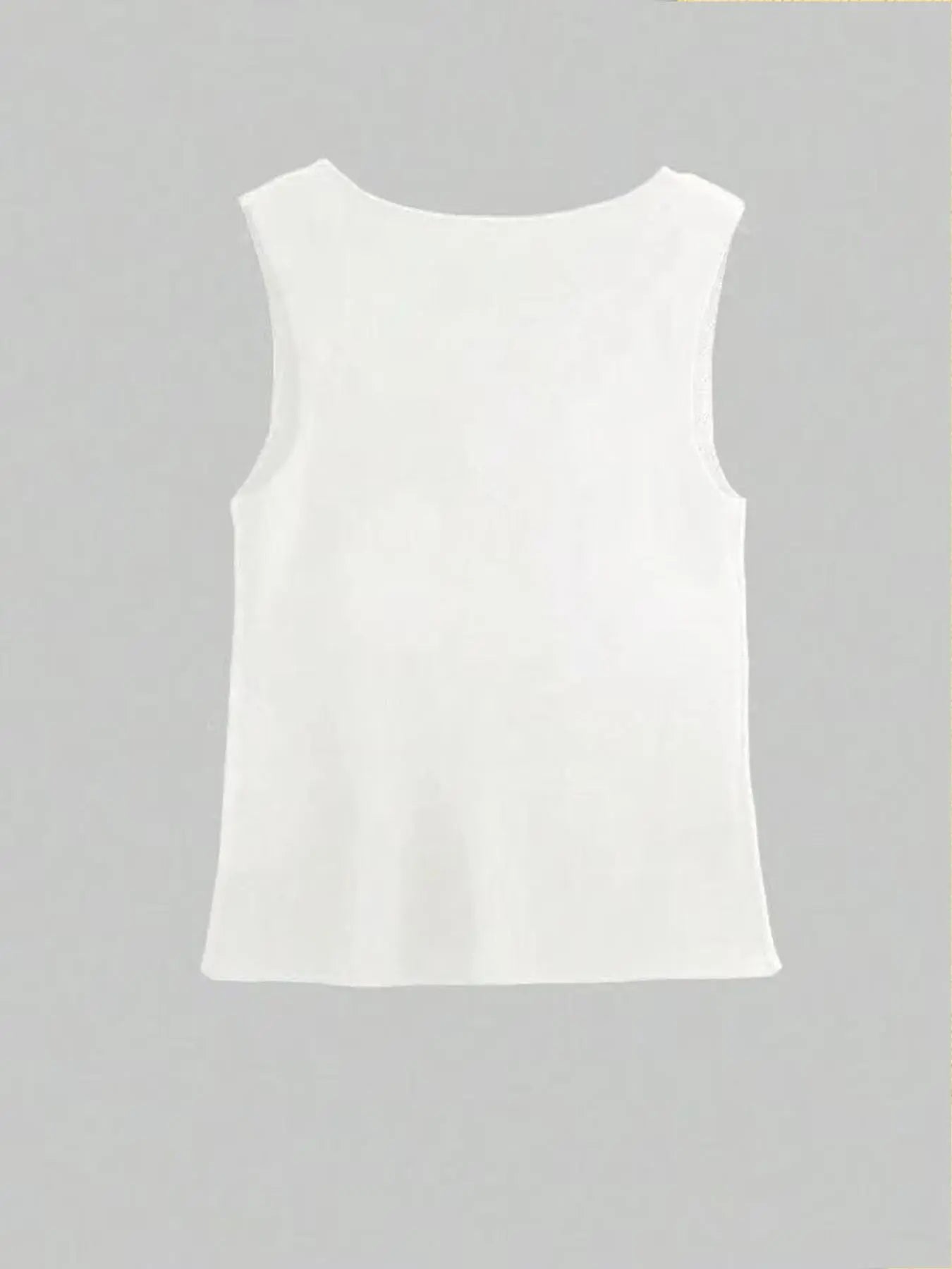 Women's Plain Metal Button Design Elegant Fitted Sweater Vest, Casual Sleeveless Round Neck Knit Top for Spring, Fashion Women's Knitwear for Daily Wear