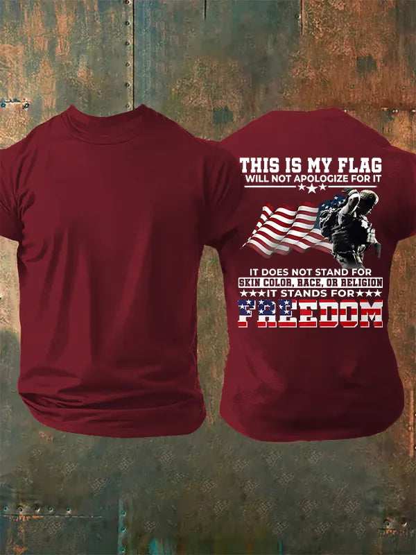 Men's  THIS IS MY FLAG  Print T-Shirt