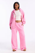 Double The Intentions Washed Fleece Pant - Pink