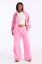 Double The Intentions Washed Fleece Pant - Pink