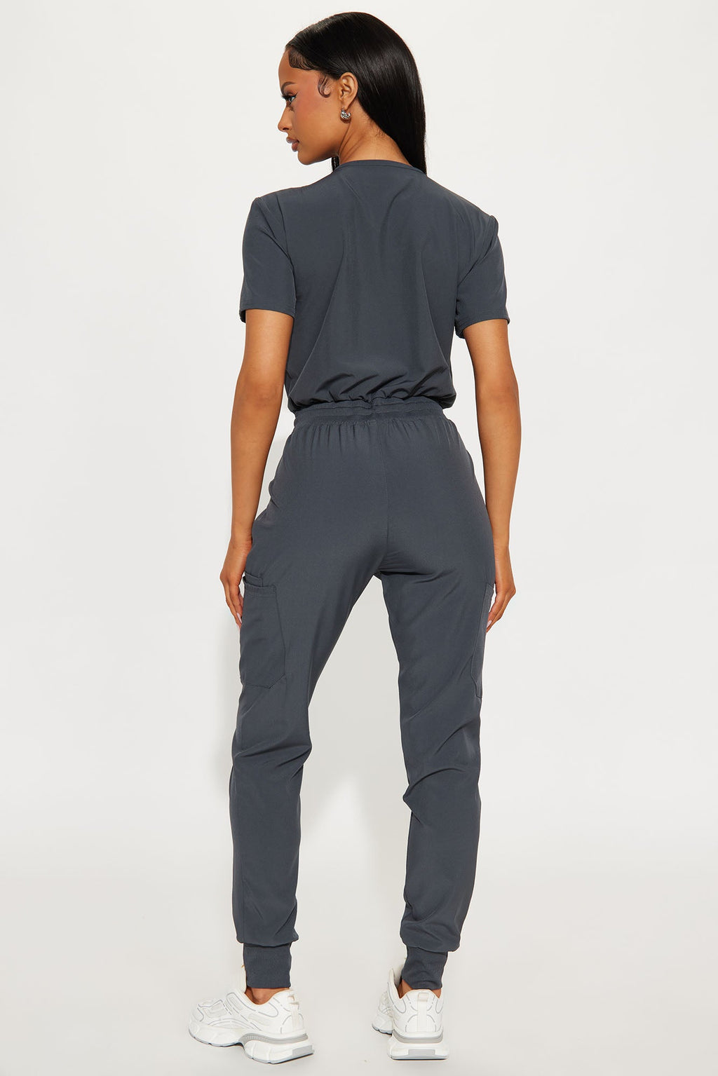 Full Shift Stretch Jogger Scrub Uniform Jumpsuit - Black