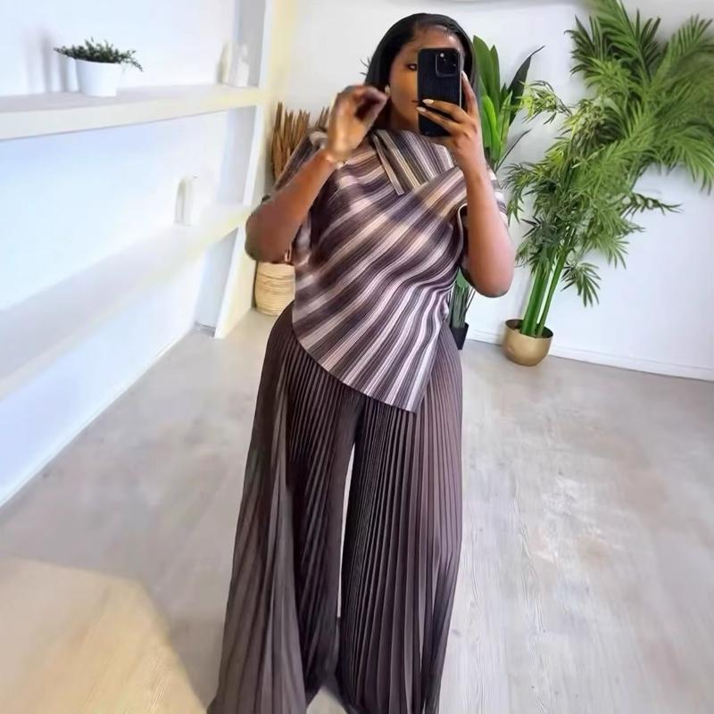 Elegant Pleated Two-Piece Set