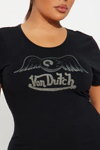 Von Dutch Wings T Shirt Mini Dress