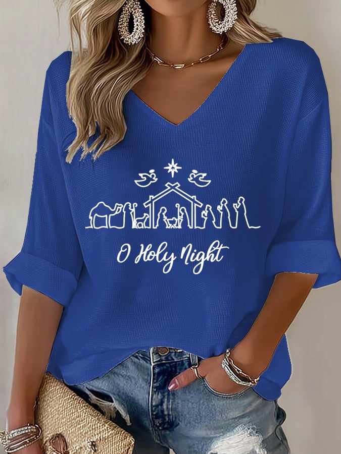 Women's Nativity Faith Print T-shirt