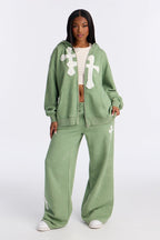 Double The Intentions Washed Fleece Hoodie - Pink