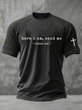 Men's Vintage Faith Print Casual T-Shirt