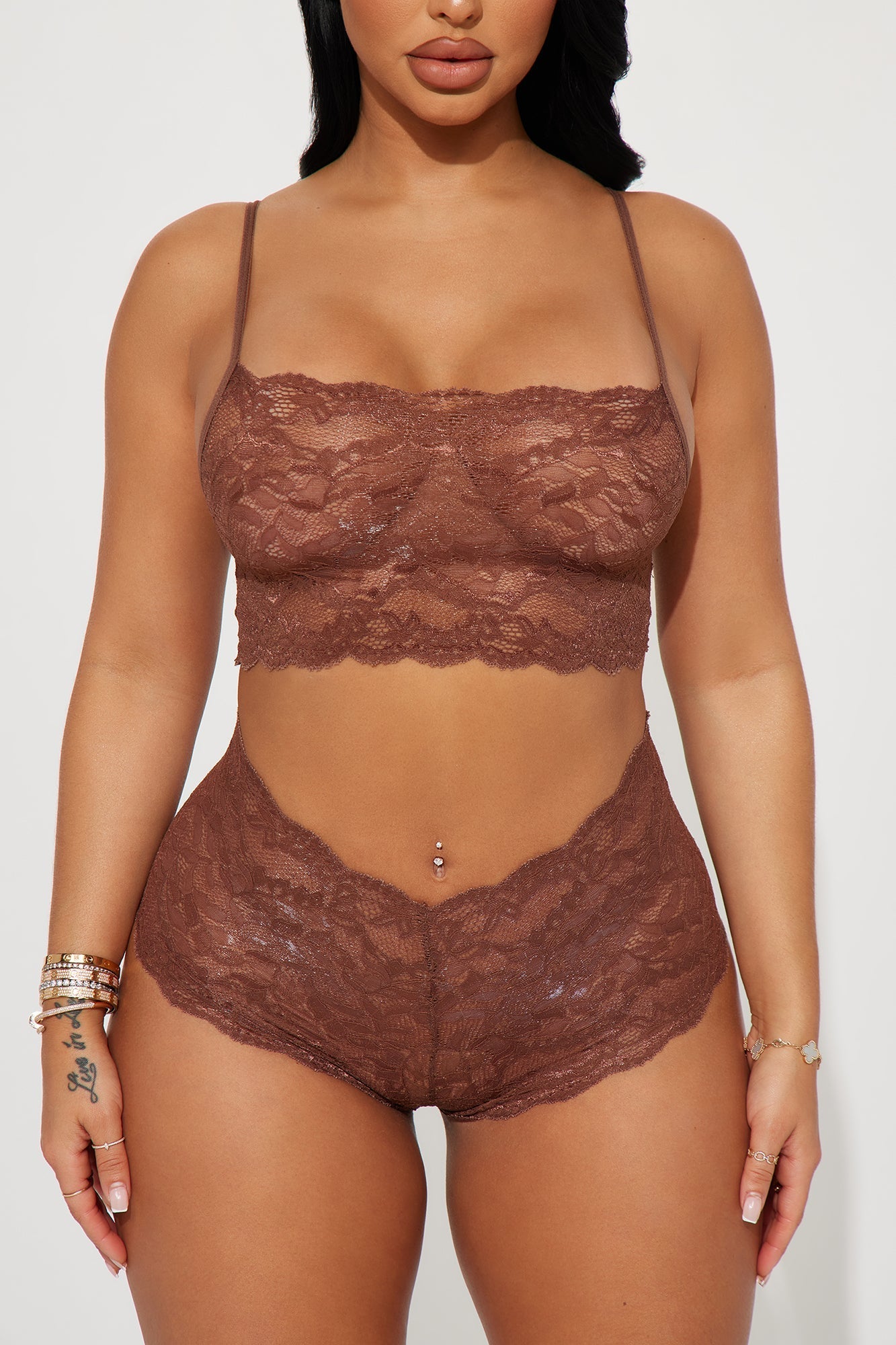 Sultry Moments Lace 2 Piece Set - Black