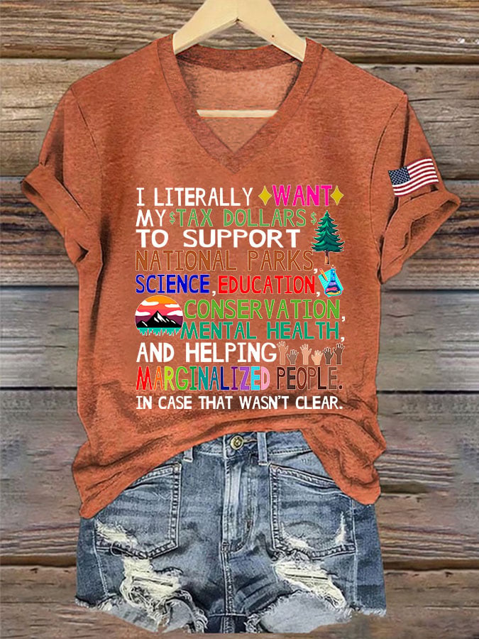 Women's Support Our National Parks Printed T-Shirt