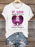 Women's  Faith & Strength: 'My God Is Stronger Than Breast Cancer' T-Shirt