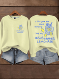 Women's Life Gave Me Some Lemons, But My Jesus Turned Them Into Lemonade Faith Print  Hoodie
