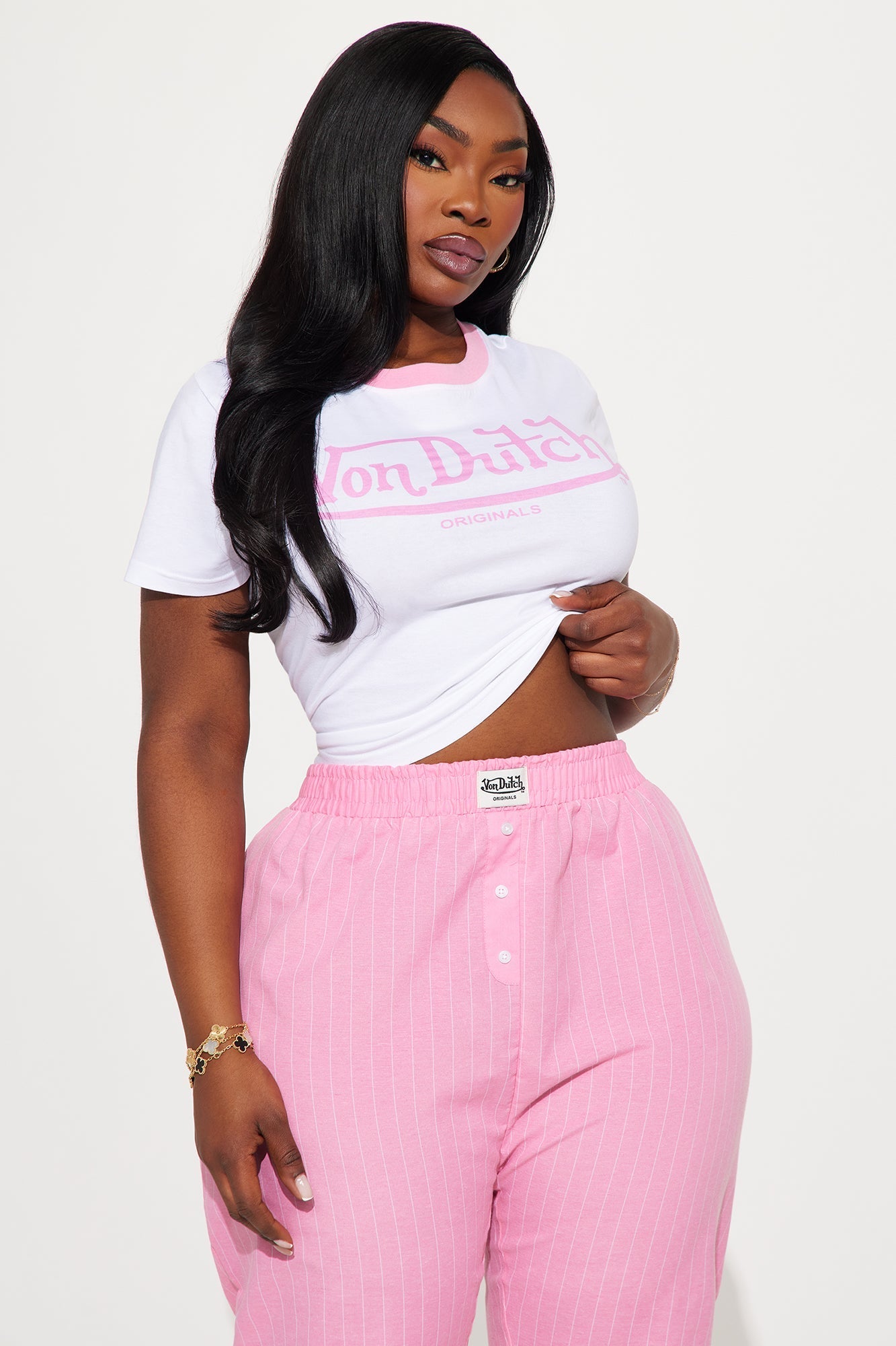 Von Dutch Short Sleeve PJ Boxer Pant Set