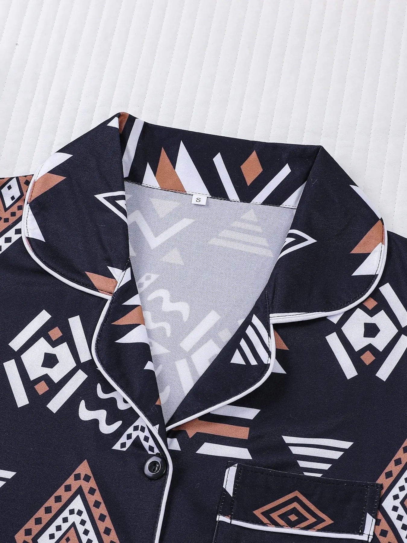 Women's Button Up Shirt & Shorts Pyjama