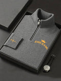 Men's Casual Christian Faith Print Long Sleeve Turtleneck T-Shirt