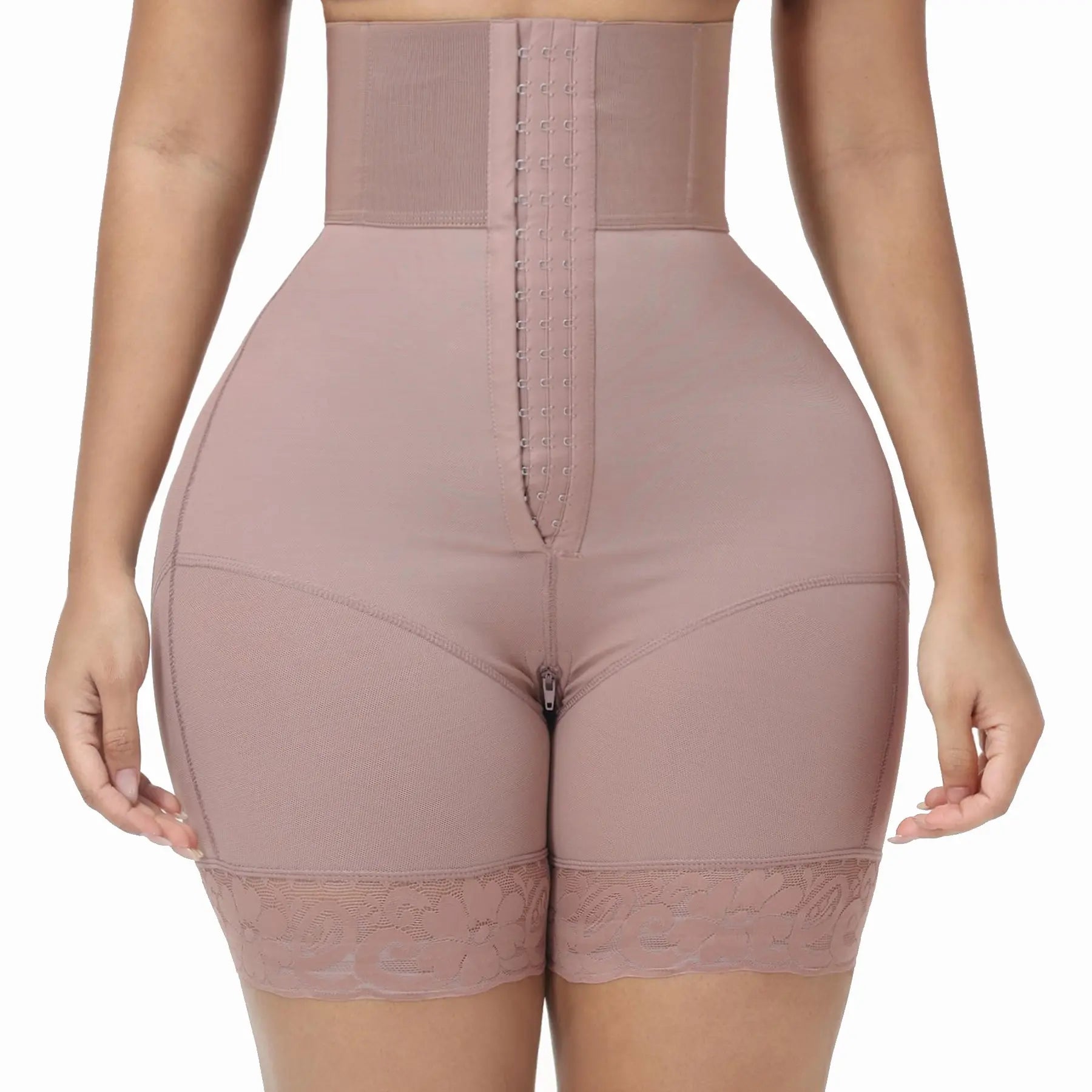 Women's High-Waist High-Elastic Body-Shaping Panties - Body Sculpting Compression, 3-Row Crotch Closure, Adjustable Waist Cincher, Abdominal Lift Boyshorts, All-Season Minimalist Basic Compression Underwear