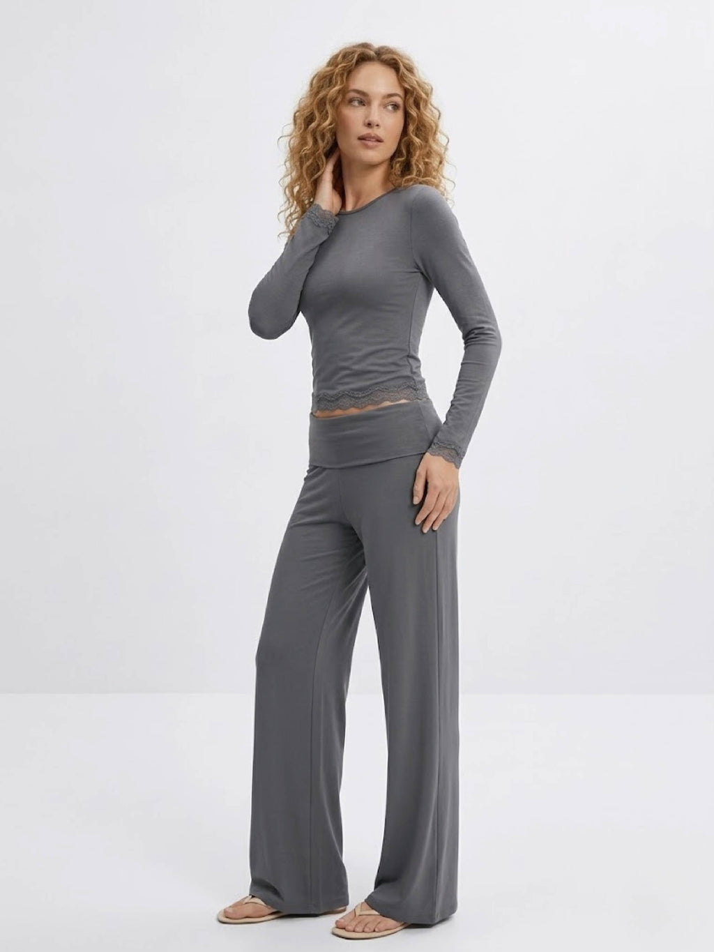 Y coral baggy yoga pants