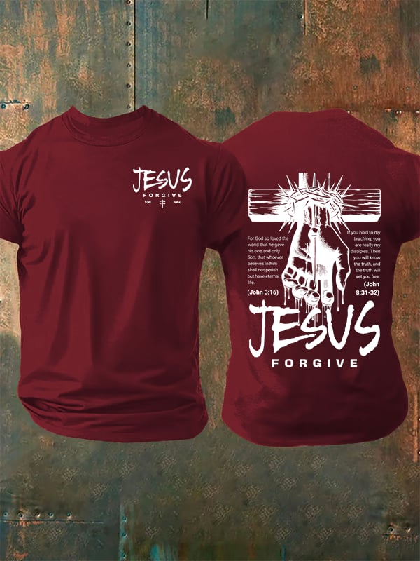 Men's   Jesus Loves You Chirtsian printing T-Shirt