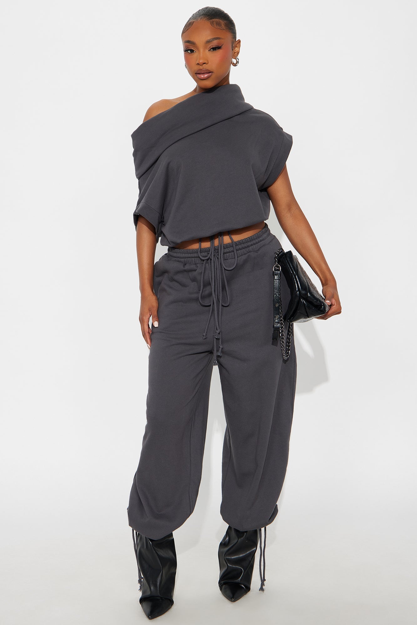 Alexa Jogger Pant Set - Burgundy