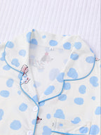 Women's All Over Dachshund Print Shirt & Elastic Waist Shorts Pyjama Two-piece Set