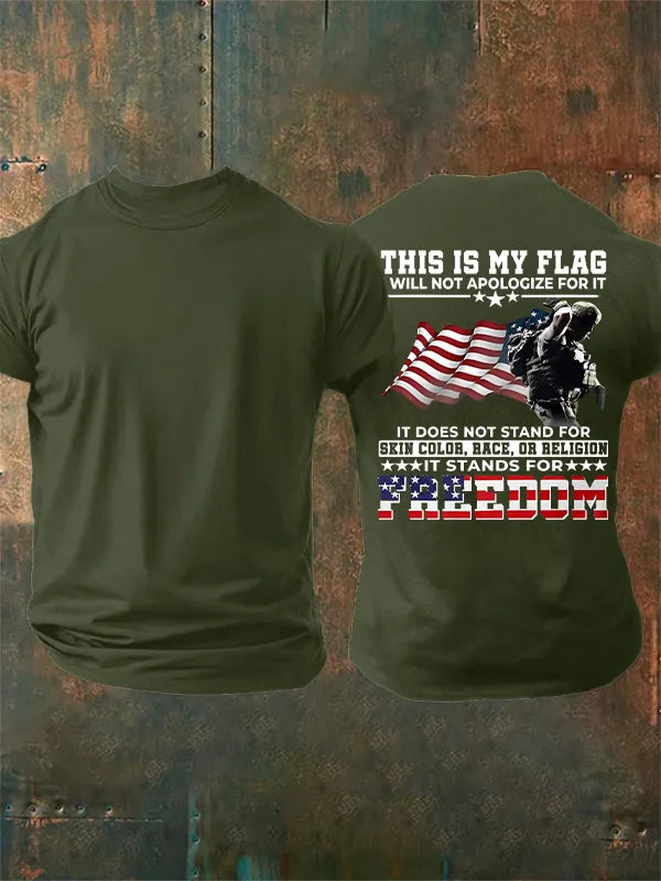 Men's  THIS IS MY FLAG  Print T-Shirt