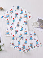 Women's Cute Bear Print Sleepwear Set