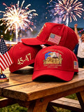 Retro United States Of America 250th Anniversary Print Baseball Cap