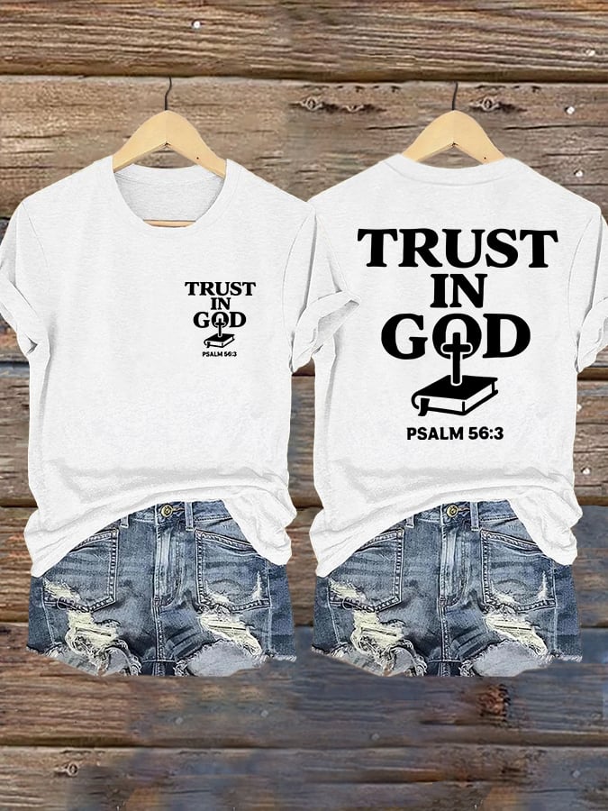 Women'S Psalm 56:3 Trust In God Print T-Shirt