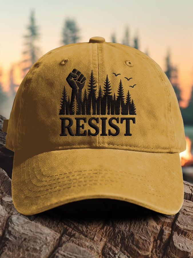 Retro Resist Save The Forest Service Print Baseball Cap