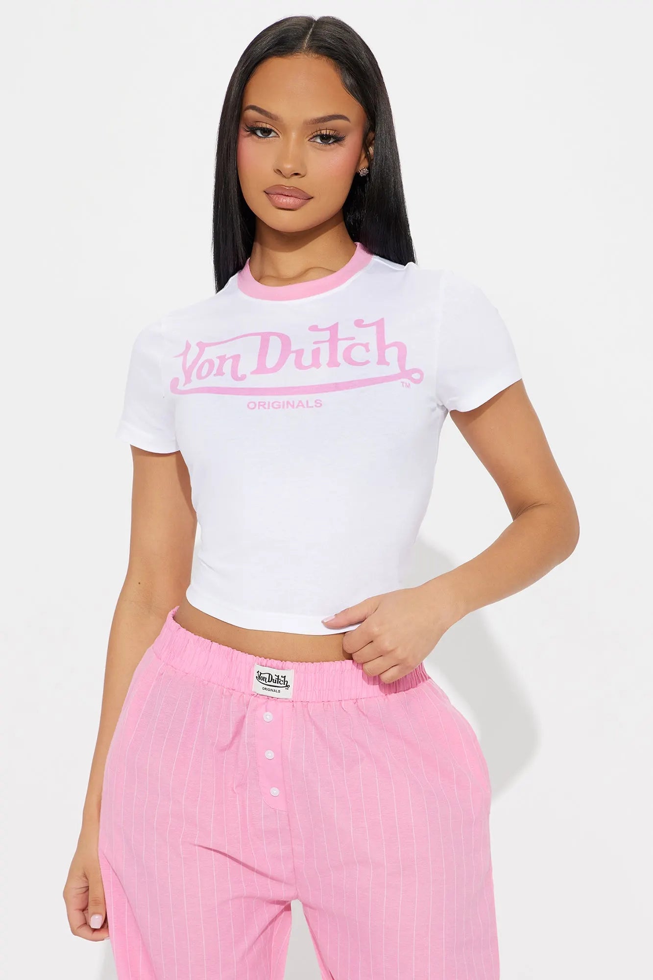 Von Dutch Short Sleeve PJ Boxer Pant Set