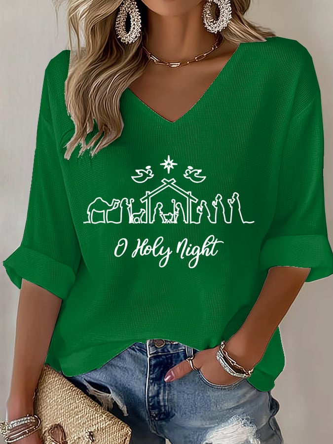 Women's Nativity Faith Print T-shirt