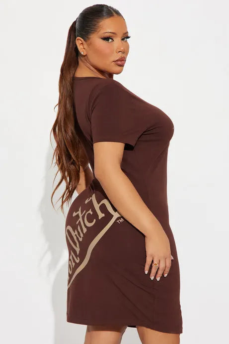 Von Dutch Wings T Shirt Mini Dress