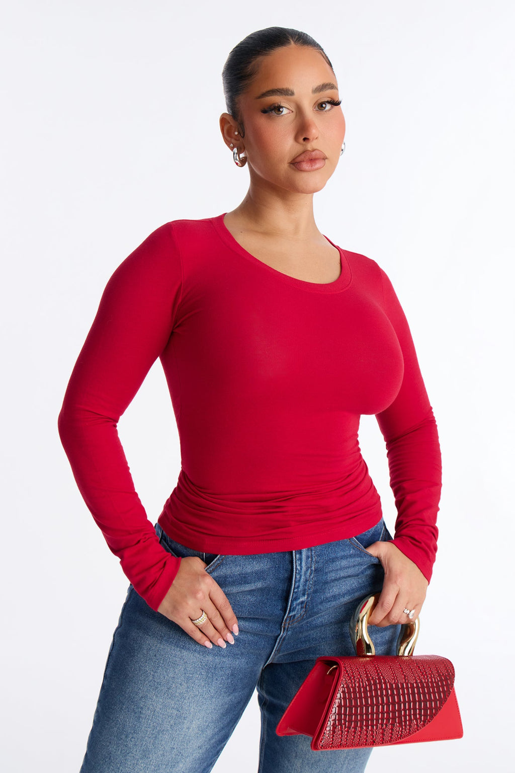 Sabrina Long Sleeve Tee - Camel