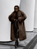 Women's Faux Long Coat Thicken Jackets Winter Warm Comfort Fashion Casual OL