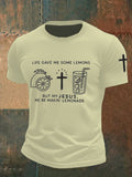 🔥Buy 3 Get 15% Off🔥Men's  Life Gave Me Some Lemons, But My Jesus Turned Them Into Lemonade Faith  Printed Shirt